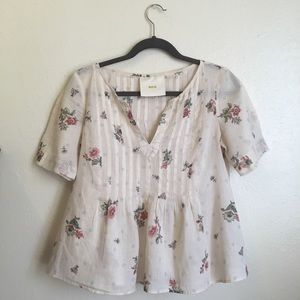 Anthropologie Maeve Floral Blouse